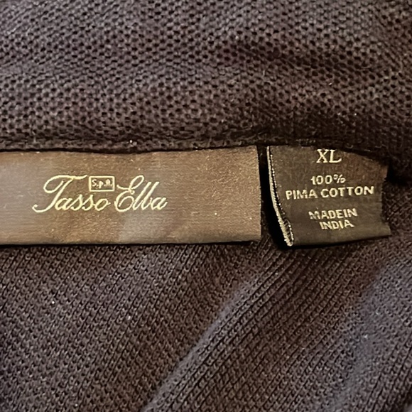 Tasso Elba black cotton polo XL - Picture 4 of 4